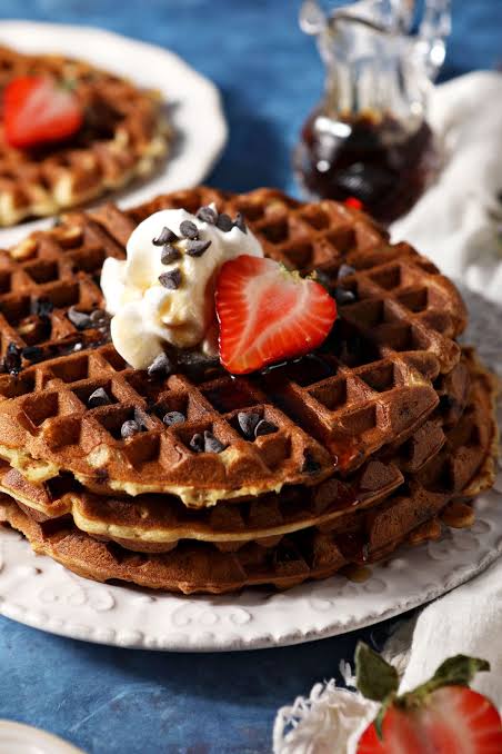 Waffles premium con base de chocolate